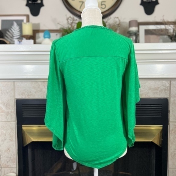Ella Moss Summer Green Top with Butterfly Sleeves - Picture 11 of 15